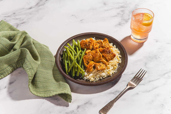 Grilled Orange Chicken with Jasmine Rice & Stir Fry Veggies