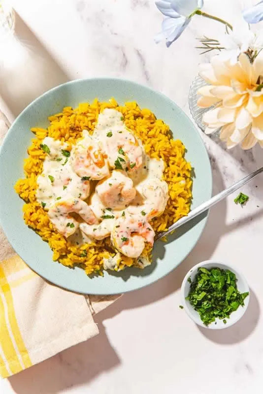 Garlic-Herb Shrimp with Lemon Rice Pilaf
