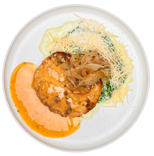 Turkey Salisbury Steak with Parmesan Spinach