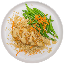 Honey Mustard Pretzel Chicken with Brown Rice