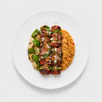 Fire-Grilled Steak & Chorizo Kebabs