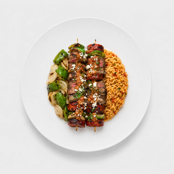 Fire-Grilled Steak & Chorizo Kebabs