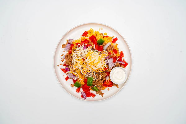 Ground Turkey Taco Bowl with Spanish Riced Cauliflower